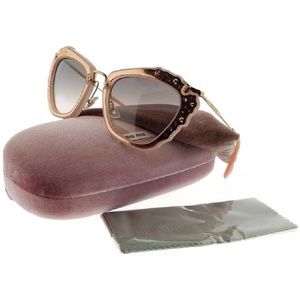 Miu Miu Matte Pink Butterfly Sunglasses NWT